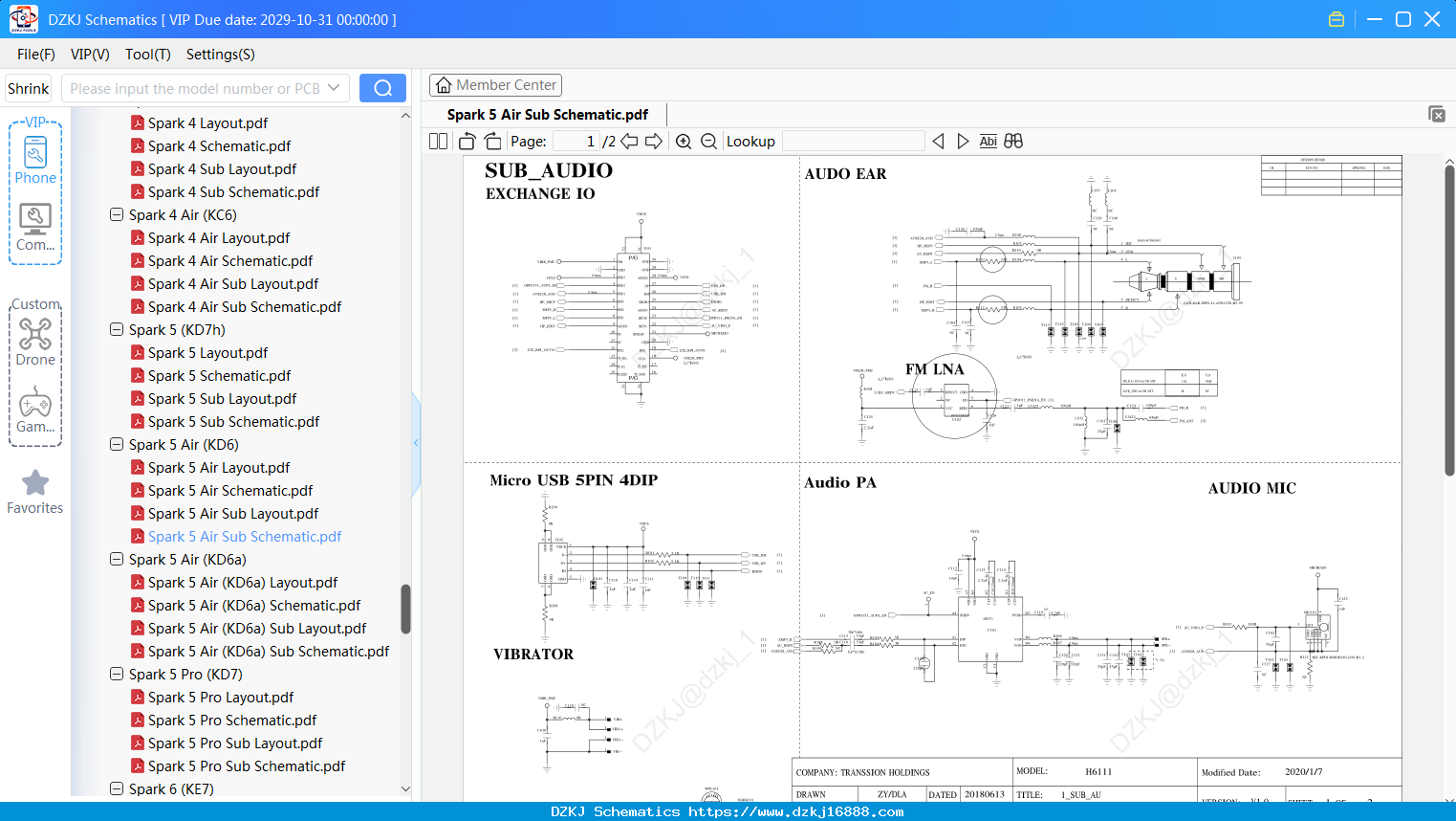 Tecno Spark 5 Air Sub Schematic